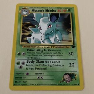 Vintage Giovanni's Nidorina Pokémon Card
